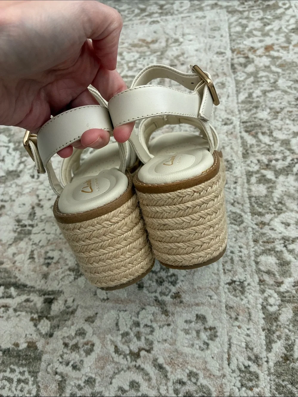 Clark’s coledale strap cream leather espadrilles - Picture 7 of 7